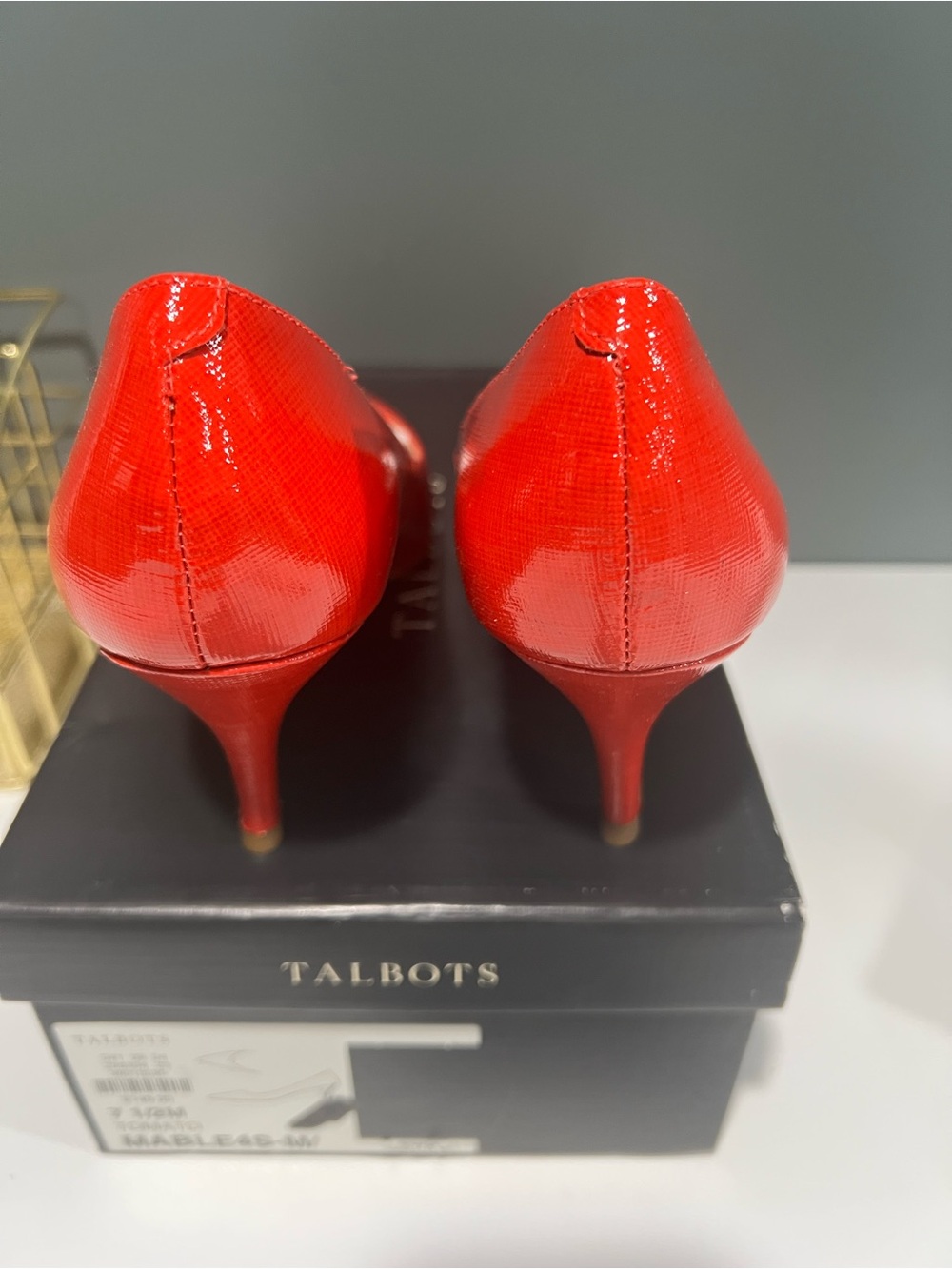 Talbots Red Patent Mable Pointed-Toe Pumps - Picture 5 of 6